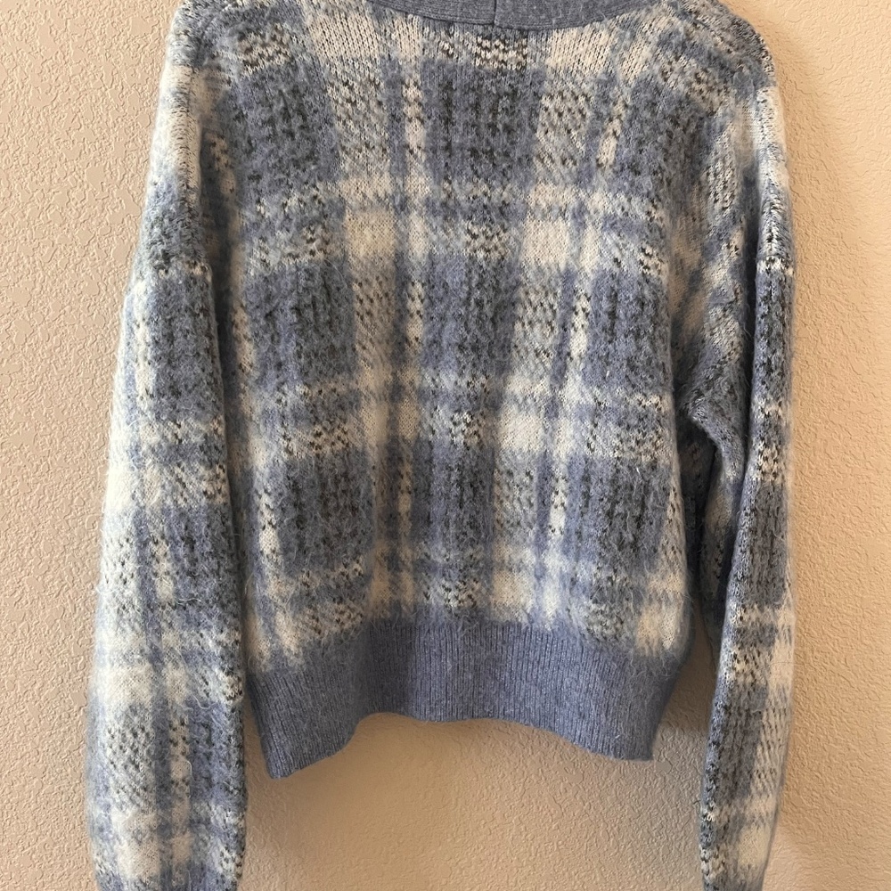 Cupcakes & Cashmere Plaid Cardigan Sweater - Picture 7 of 8